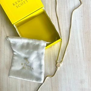 NWT Kendra Scott Starla Long Y Necklace Drusy & Gold